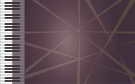 Piano key and Abstract Space for Music idea Background Vector art and illustrationのイラスト素材