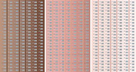 High Building Apartment isolated on white background Vector and Illustrationのイラスト素材