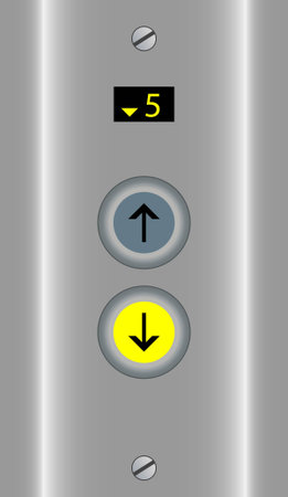 Elevator Button up and down direction Vector illustration