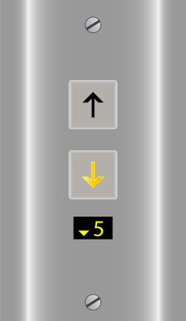 Elevator Button up and down direction Vector illustration