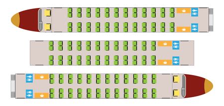 Passenger high speed train seat map  Vector and illustrationのイラスト素材