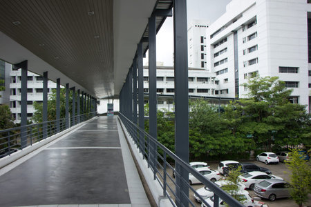CHIANG MAI, THAILAND - JULY 15  2017: Suandok SkyWalk, Walk Way Between Suandok Park Parking...
