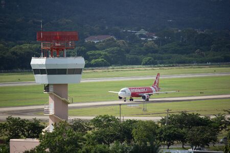 CHIANG MAI, THAILAND - AUGUST 23  2017:  Air Control Tower of Chiangmai International Airport. Hub of North Thailand Air Transport.のeditorial素材
