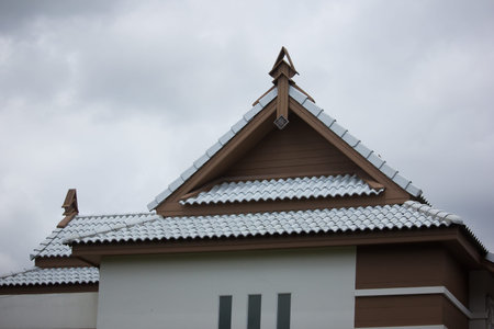 Wood Gable of House in Lanna or North thai style.