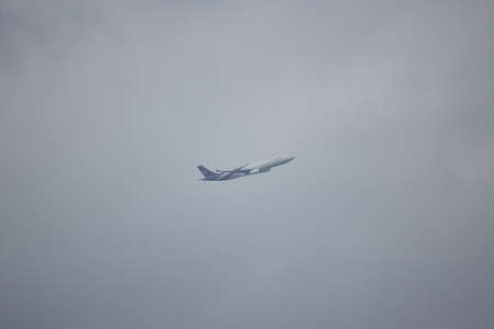CHIANG MAI, THAILAND -OCTOBER 24 2017: HS-TEP Airbus A330-300 of Thai Airway. Take off from Chiangmai airport to Bangkok.のeditorial素材