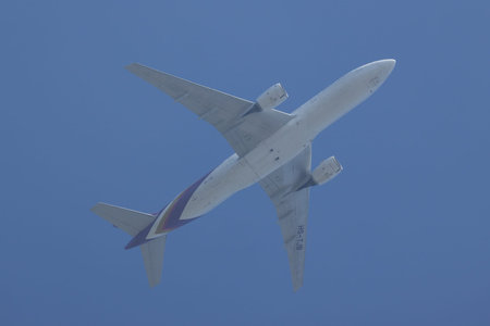 CHIANG MAI, THAILAND -NOVEMBER 16 2017: Boeing 777-200 HS-TJB TG103 of Thai airway. Take off from...