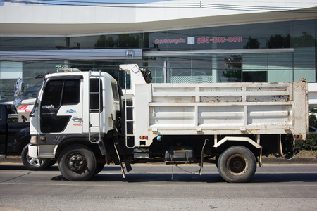 CHIANG MAI, THAILAND -NOVEMBER 30 2017: Private Hino Dump Truck. On road no.1001 8 km from Chiangmai Business Area.のeditorial素材