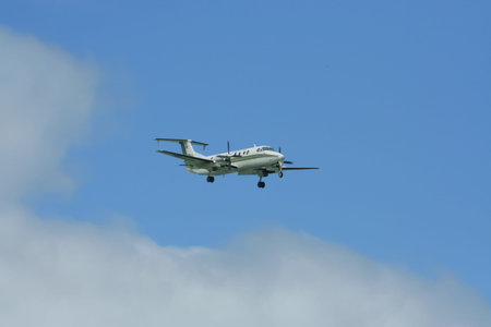 CHIANGMAI , THAILAND- JUNE 9 2009: 0169, Beech 1900C-1 of Royal Thai Army. Landing to chiangmai...