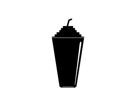 Ice coffee cup icon vector and illustrationのイラスト素材