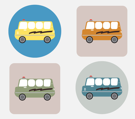 amphibian bus or land and water touring bus Vectorのイラスト素材