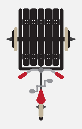 Top View Tricycle Cargo Vector Illustrationのイラスト素材