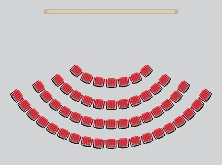Top View show Seat in the Theater  Vector and illustrationのイラスト素材