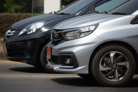 CHIANG MAI, THAILAND -MARCH 15 2018: Private Honda Mobilio van. Photo at road no.121 about 8 km from downtown Chiangmai, thailand.のeditorial素材