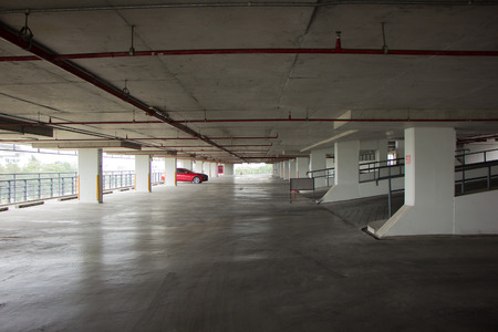 CHIANG MAI, THAILAND - APRIL 28 2018: Parking Building of Suandok Park. For Sick people. Photo at Maharaj Nakorn Chiang Mai Hospital.のeditorial素材