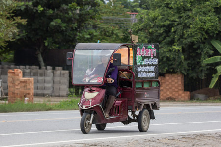 Chiangmai, Thailand - September 10 2018: Private MASUTA  Motorcycle. Photo at road no 121 about 8 km...