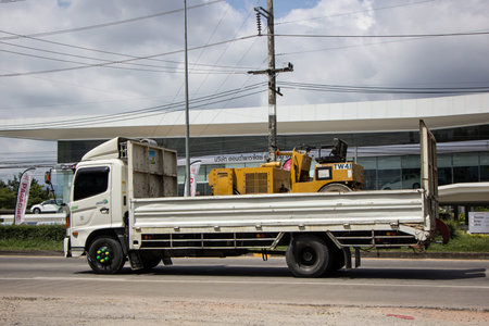 Chiangmai, Thailand - September 25 2018: Private Hino  Cargo Truck. Photo at road no.1001 about 8 km from downtown Chiangmai, thailand.のeditorial素材