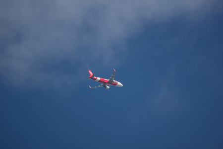 Chiangmai, Thailand - November 13 2018: HS-ABK  Airbus A320-200 of Thai Airasia. Take off from Chiangmai Airport to Phuket.のeditorial素材