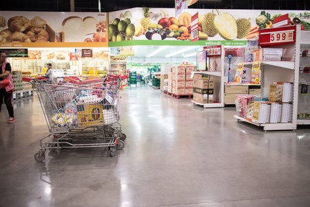 Chiangmai, Thailand - January 3 2019:  Makro Hypermarket Maerim Chiang mai. Location on road...