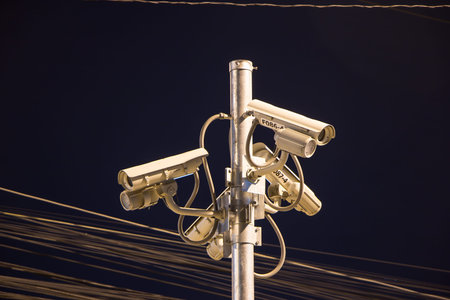 Chiangmai, Thailand - February 13 2019: CCTV Camera  inside terminal of Chiangmai Bus station. Photo...