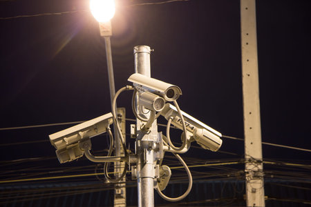 Chiangmai, Thailand - February 13 2019: CCTV Camera  inside terminal of Chiangmai Bus station. Photo...
