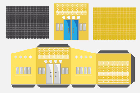 Restaurant or House Paper Model, Cut and glueのイラスト素材