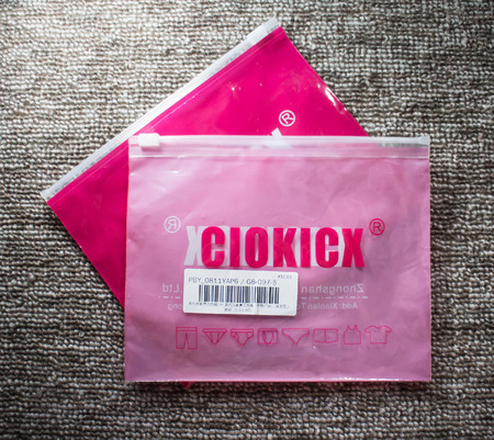Chiangmai, Thailand - April 20 2019: Product shot of Plastic zipper bag of CIOKICK Men Underwear. Product from China.のeditorial素材