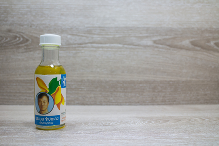 Chiangmai, Thailand - April 30 2019: Chumpathong Olive Oil. Moisture for Skin  and Nourish Hair Cure Chapped.のeditorial素材