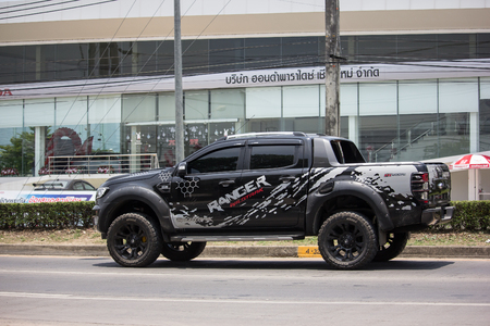 Chiangmai, Thailand - May 23 2019: Private Pickup car, Ford Ranger. On road no.1001, 8 km from Chiangmai city.のeditorial素材