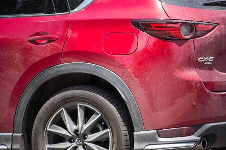 Chiangmai, Thailand - June 4 2019: Private car, Mazda CX-5,cx5. On road no.1001, 8 km from Chiangmai Business Area.のeditorial素材