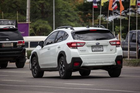 Chiangmai, Thailand - June 13 2019:  Private Suv car, Subaru Crosstrek. Photo at road no.121 about 8 km from downtown Chiangmai, thailand.のeditorial素材