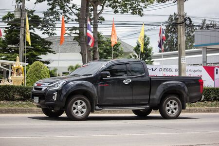 Chiangmai, Thailand - June 13 2019: Private Isuzu Dmax Pickup Truck. On road no.1001 8 km from Chiangmai city.のeditorial素材