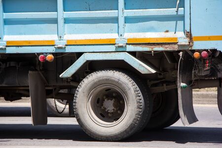 Chiangmai, Thailand - June 21 2019: Private Isuzu Dump Truck. On road no.1001 8 km from Chiangmai Business Area.のeditorial素材