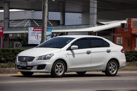 Chiangmai, Thailand - June 21 2019:  Private Eco car, Suzuki Ciaz. Photo at road no 121 about 8 km from downtown Chiangmai, thailand.のeditorial素材