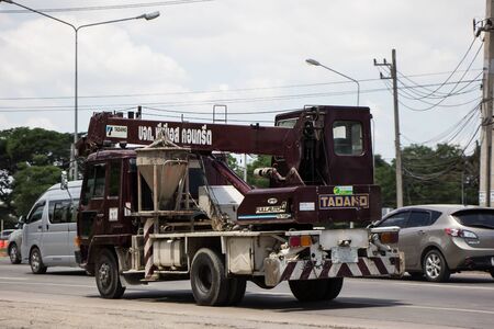Chiangmai, Thailand - June 21 2019: TADANO Crane  of PPS Company.Photo at road no 121 about 8 km from downtown Chiangmai, thailand.のeditorial素材