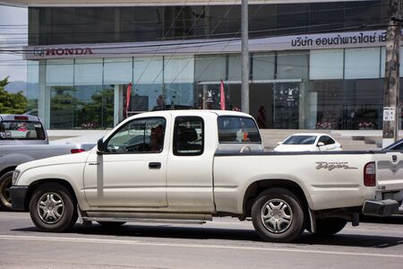 Chiangmai, Thailand - June 21 2019: Private Toyota Hilux  Pickup Truck.  On road no.1001 8 km from Chiangmai city.のeditorial素材