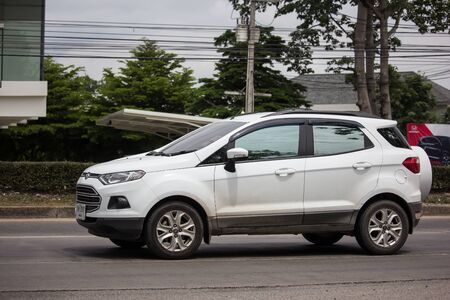 Chiangmai, Thailand - June 25 2019: Private car Ford Ecosport Suv car for Urban User. On road no.1001 8 km from Chiangmai Business Area.のeditorial素材
