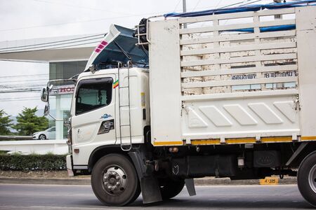 Chiangmai, Thailand - June 25 2019: Private Hino  Cargo Truck. Photo at road no.1001 about 8 km from downtown Chiangmai, thailand.のeditorial素材