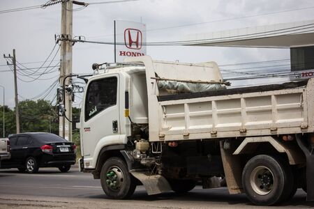 Chiangmai, Thailand - June 25 2019: Private Isuzu Dump Truck. On road no.1001 8 km from Chiangmai Business Area.のeditorial素材