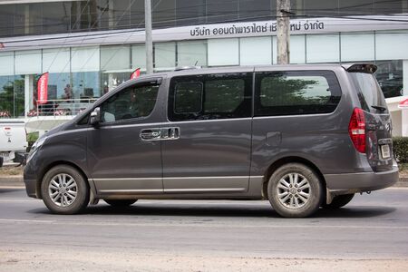 Chiangmai, Thailand - June 25 2019: Private Luxury Van from Hyundai Korea. Hyundai H1. On road no.1001, 8 km from Chiangmai city.のeditorial素材