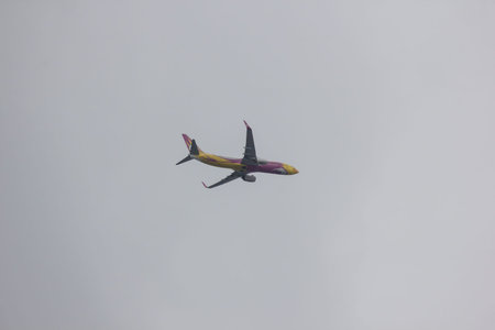 Chiangmai, Thailand - July 2 2019: HS-DBS Boeing 737-800 of NokAir . Take off from Chiangmai airport...