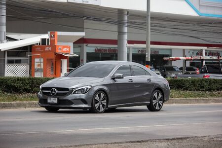 Chiangmai, Thailand - July 11 2019: luxury car  Mercedes Benz CLA 200. Photo at radial road no.1001 north of chiangmai city.のeditorial素材