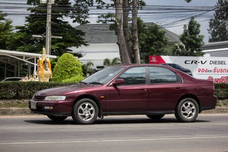Chiangmai, Thailand - July 11 2019: Private car Honda accord. On road no.1001 8 km from Chiangmai Business Area.のeditorial素材