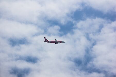 Chiangmai, Thailand - July 15 2019: HS-BBR  Airbus A320-200 of Thai Airasia. Take off from Chiangmai Airport to Phuket.のeditorial素材