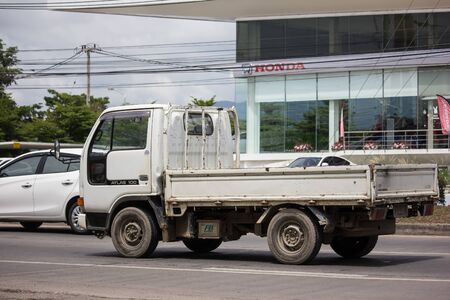 Chiangmai, Thailand - July 15 2019:  Private  Nissan ATLAS 100  Cargo Truck. Photo at road no.1001 about 8 km from downtown Chiangmai, thailand.のeditorial素材
