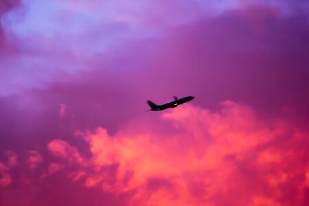Chiangmai, Thailand - August 3 2019: Blurry of  HS-LUV  Boeing 737-800 of Thai lionair airline. Take off from Chiangmai airport to Bangkok.のeditorial素材
