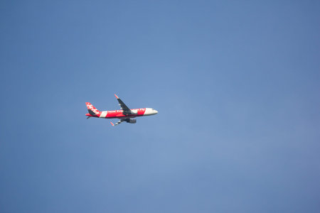 Chiangmai, Thailand - July 29 2019:  HS-BBM  Airbus A320-200 of Thai Airasia. Take off from...