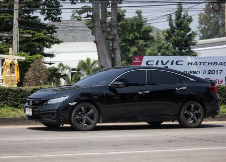 Chiangmai, Thailand - September 30 2019: Private Sedan Car from Honda Automobil,Tenth generation Honda Civic. On road no.1001 8 km from Chiangmai Business Area.のeditorial素材