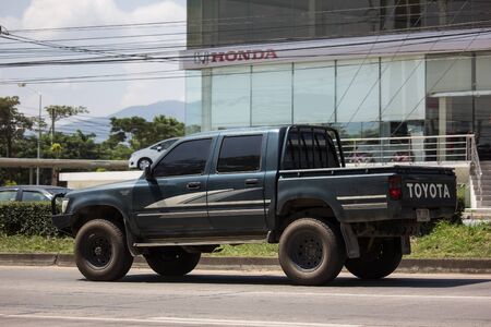 Chiangmai, Thailand -  October 3 2019: Private Toyota Hilux Tiger Pickup Truck.  On road no.1001 8 km from Chiangmai city.のeditorial素材