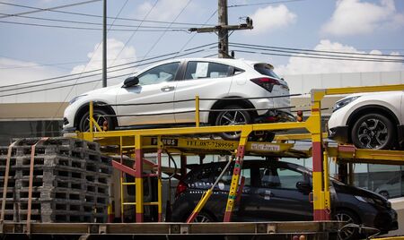 Chiangmai, Thailand -  October 4 2019: Private Car Honda HRV City Suv Car. On road no.1001 8 km from Chiangmai city.のeditorial素材