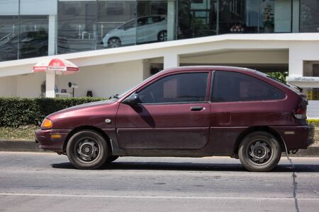 Chiangmai, Thailand -  October 29 2019: Private Sedan Car Ford Fiesta American motors Car. On road no.1001, 8 km from Chiangmai city.のeditorial素材